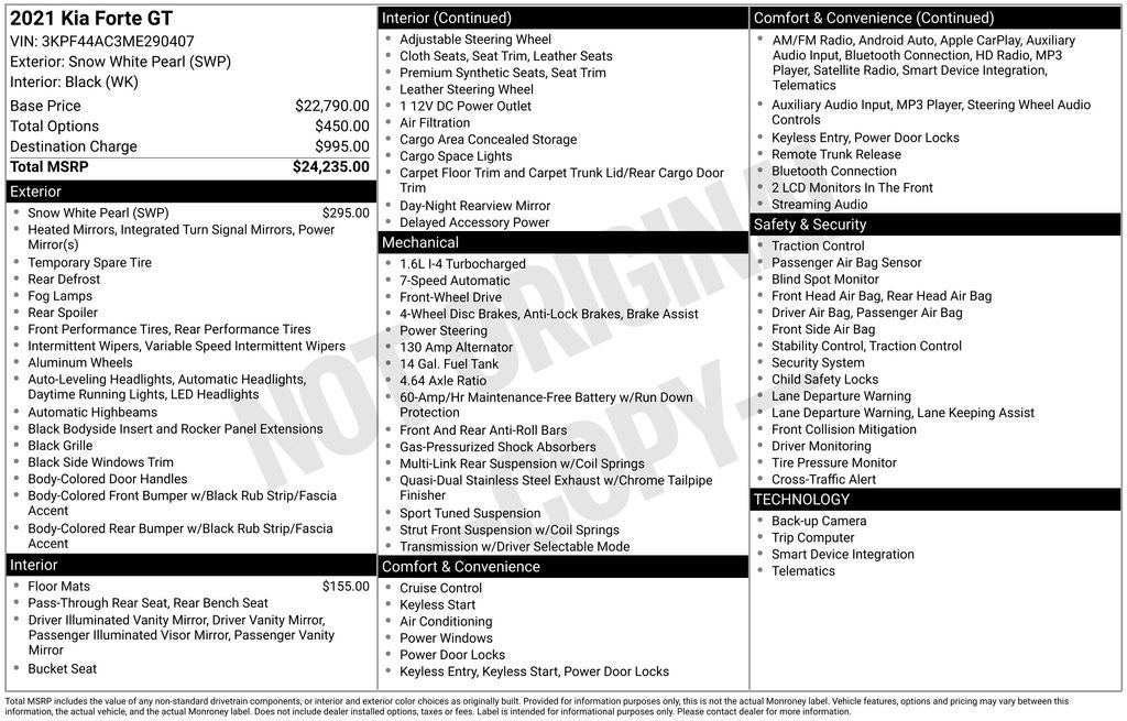 2021 Kia Forte GT