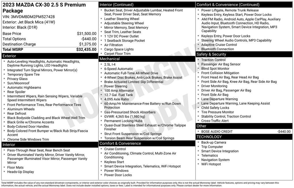 2023 Mazda Mazda CX-30 2.5 S Premium Package