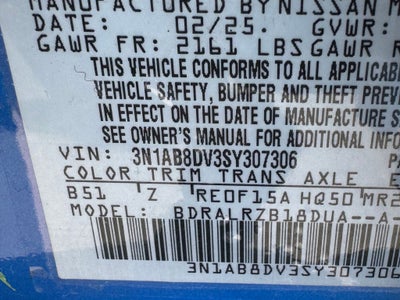 2025 Nissan Sentra SR