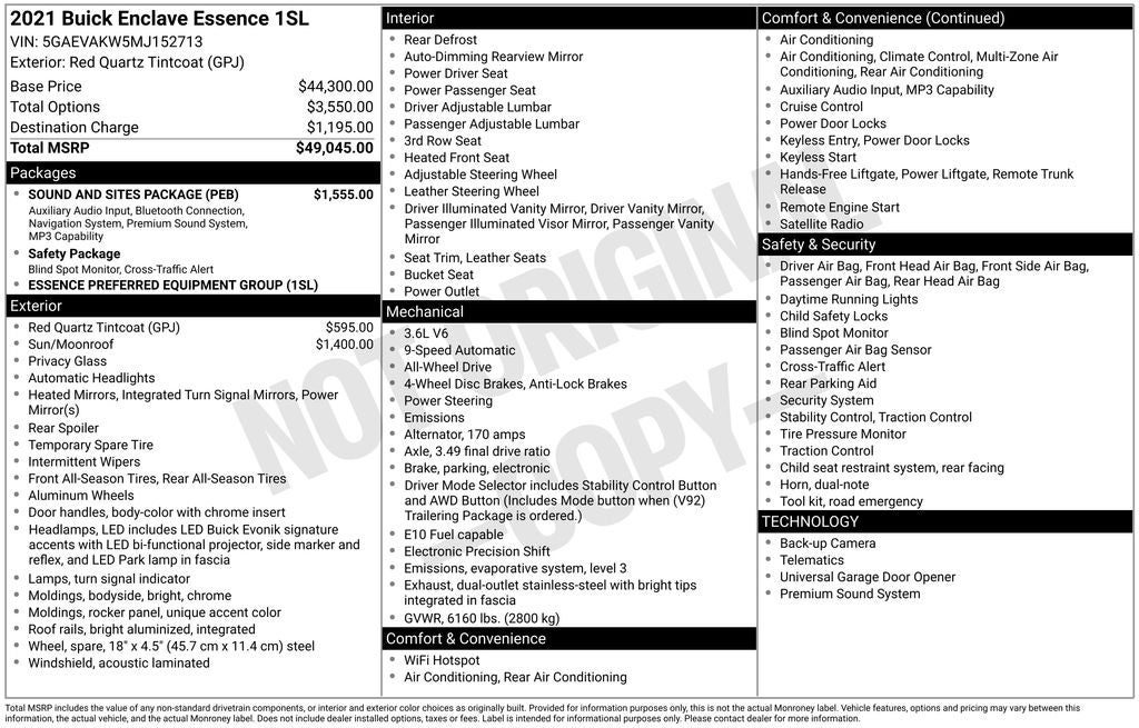 2021 Buick Enclave Essence