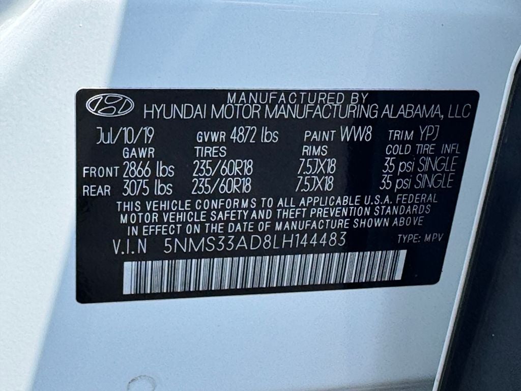 2020 Hyundai Santa Fe SEL