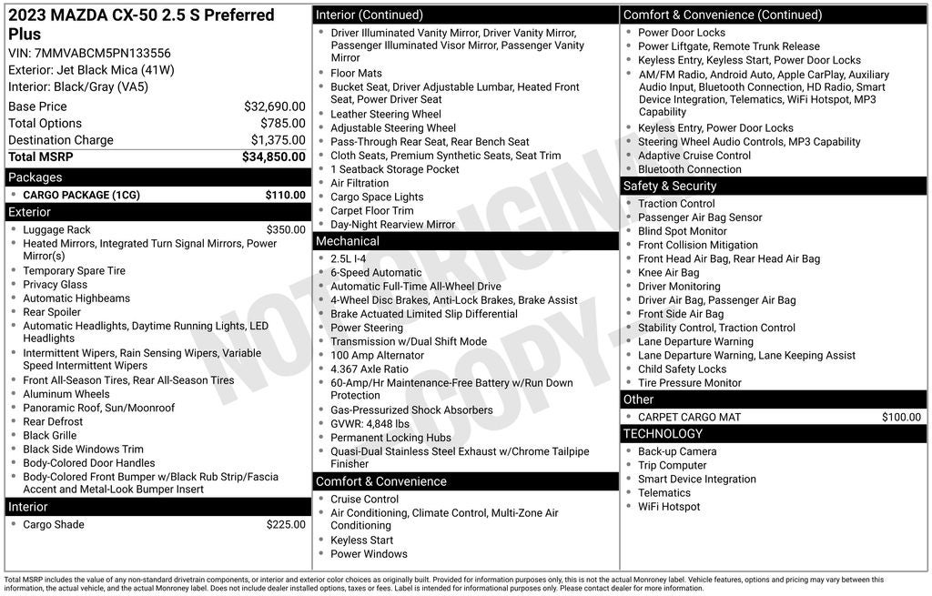 2023 Mazda Mazda CX-50 2.5 S Preferred Plus Package