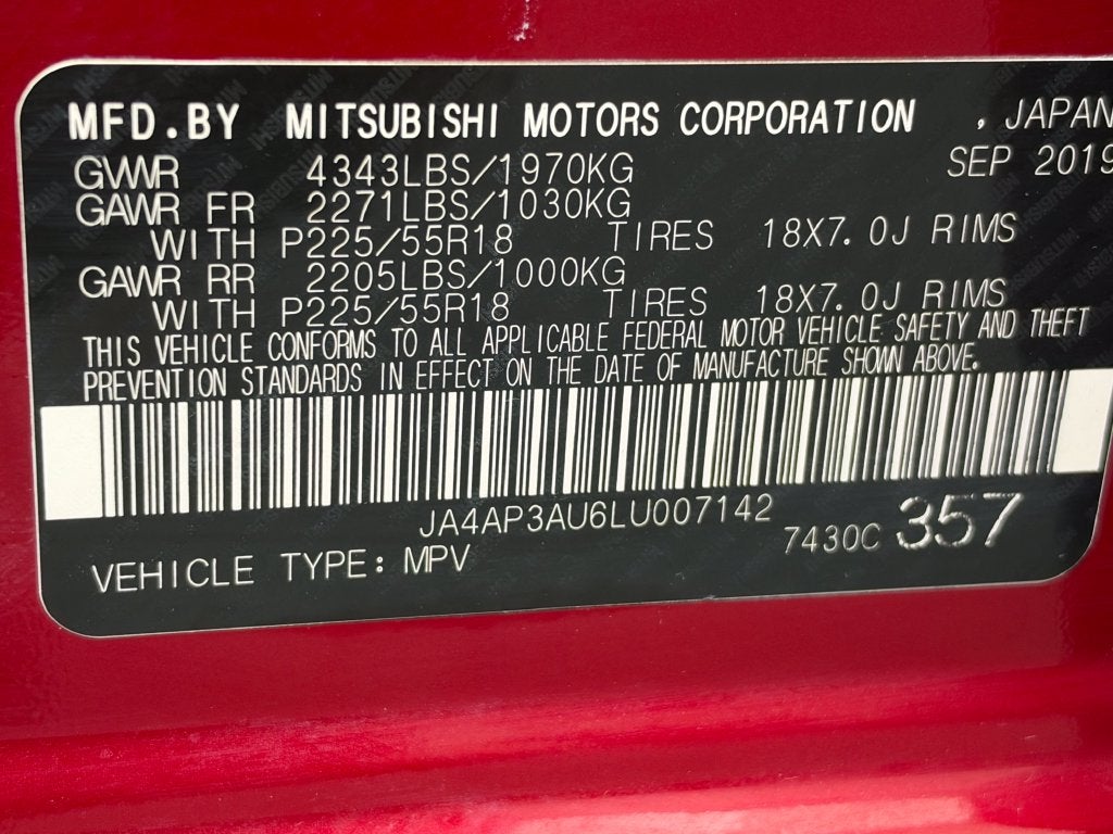 2020 Mitsubishi Outlander Sport 2.0 ES