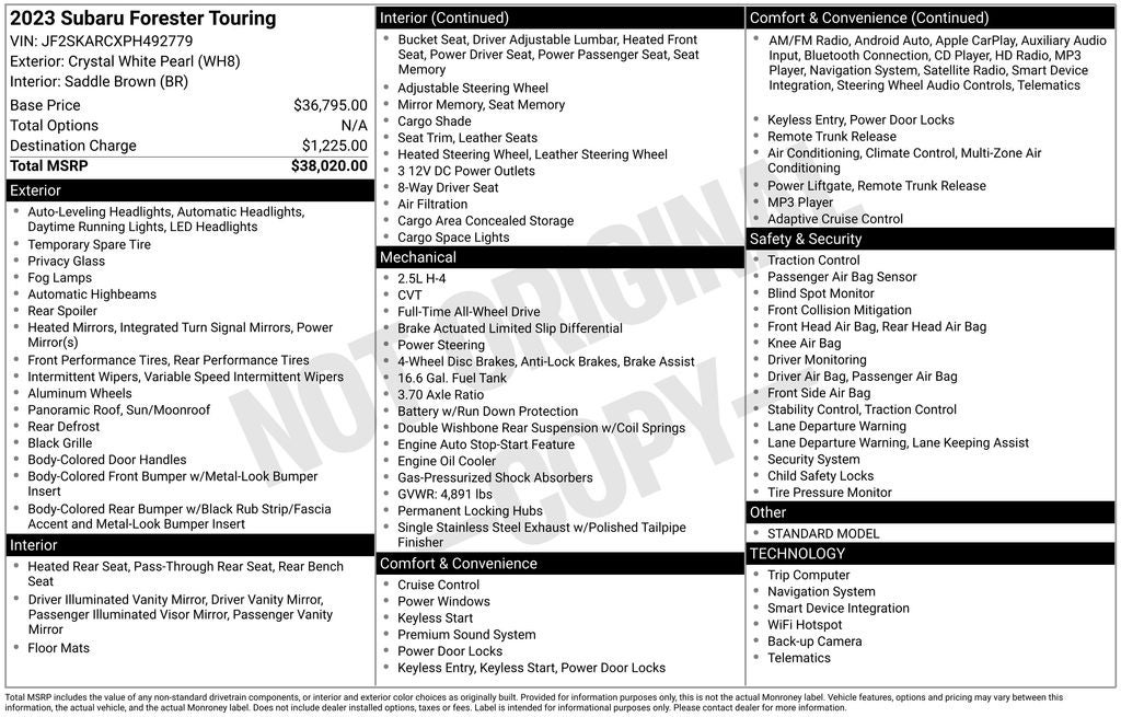 2023 Subaru Forester Touring