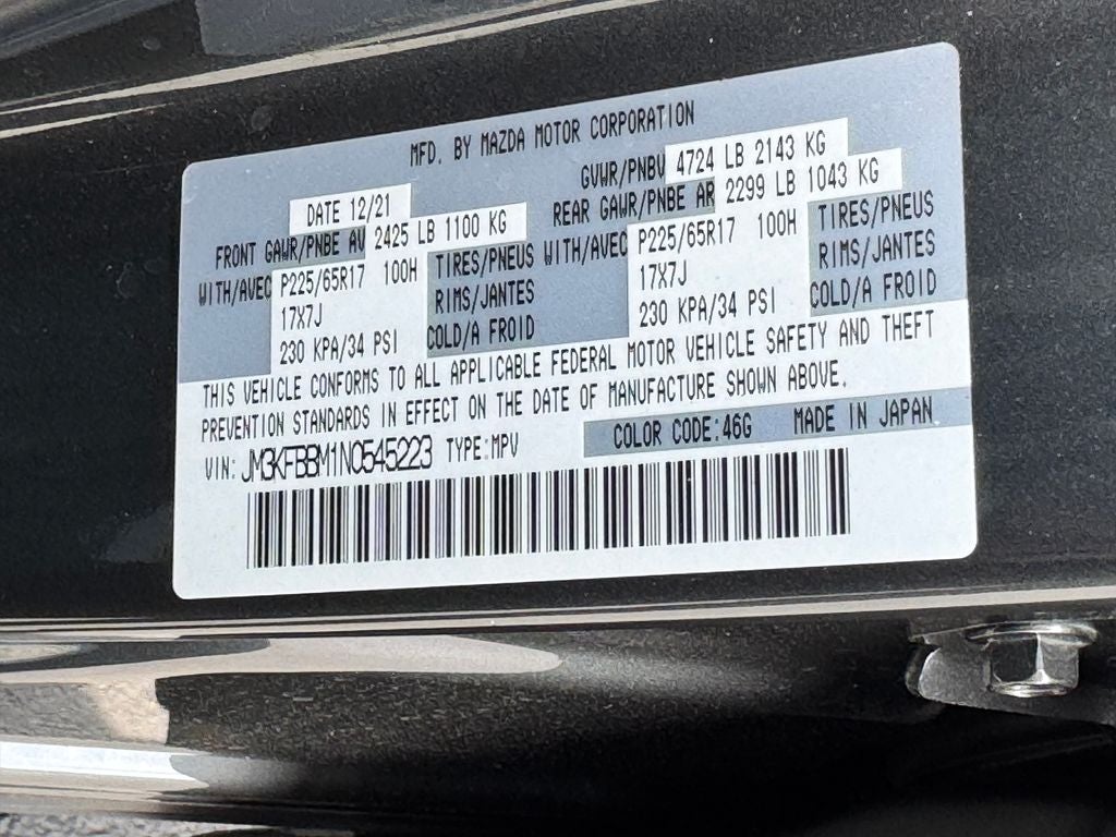 2022 Mazda Mazda CX-5 2.5 S Select Package