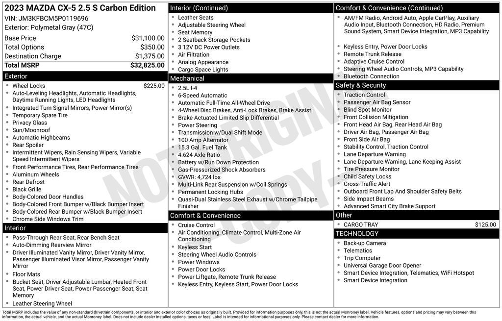 2023 Mazda Mazda CX-5 2.5 S Carbon Edition