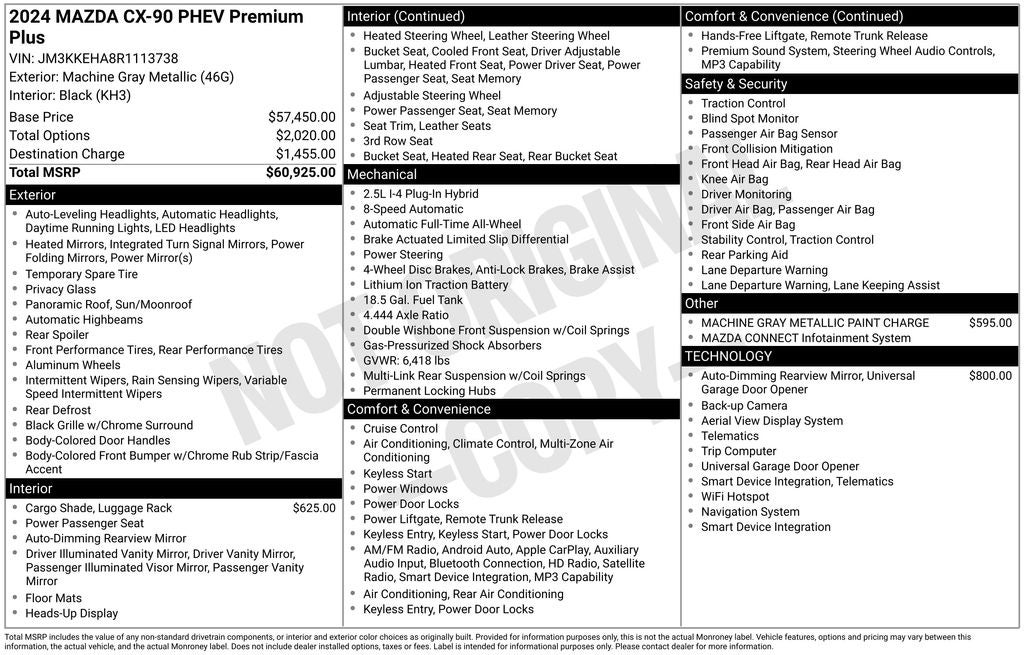 2024 Mazda Mazda CX-90 PHEV Premium Plus
