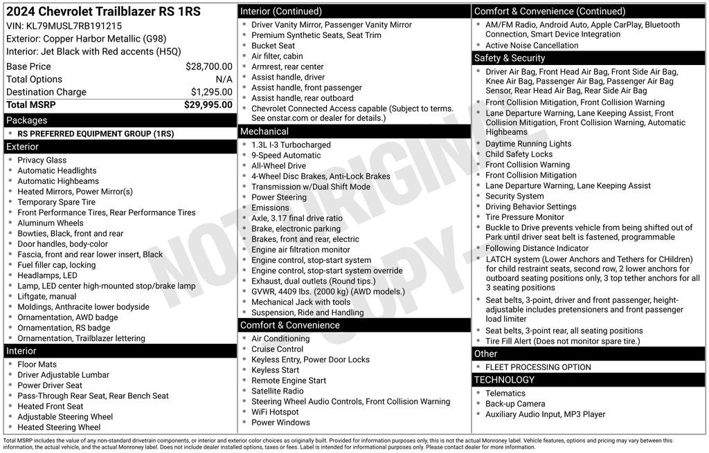 2024 Chevrolet TrailBlazer RS