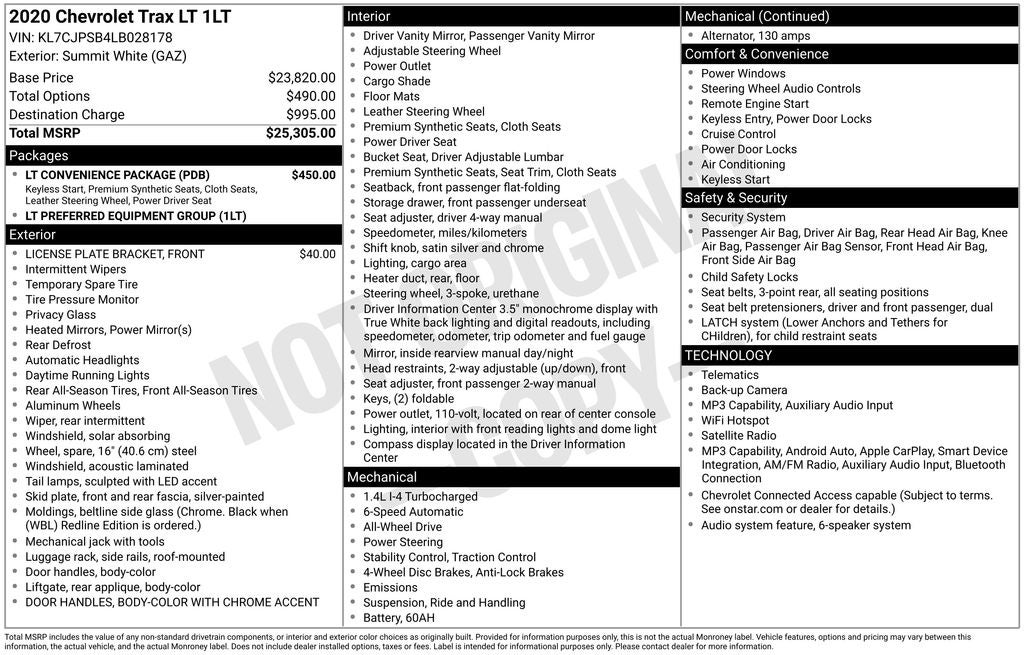 2020 Chevrolet Trax LT