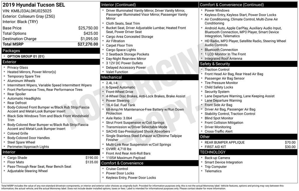 2019 Hyundai Tucson SEL