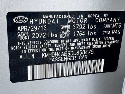 2013 Hyundai Elantra GLS