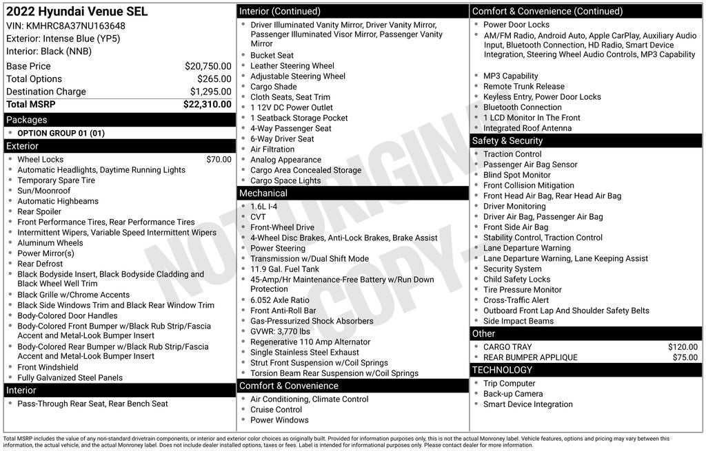 2022 Hyundai Venue SEL