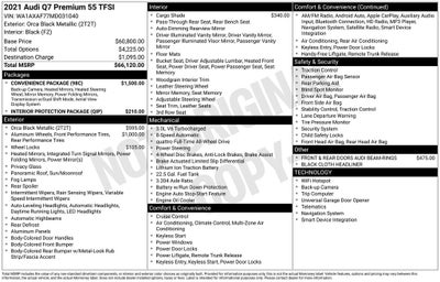 2021 Audi Q7 55 Premium quattro