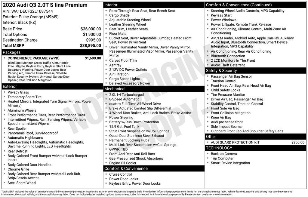 2020 Audi Q3 Premium S line quattro