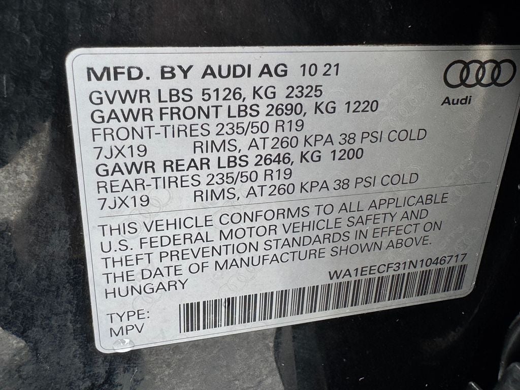 2022 Audi Q3 Premium Plus S Line quattro