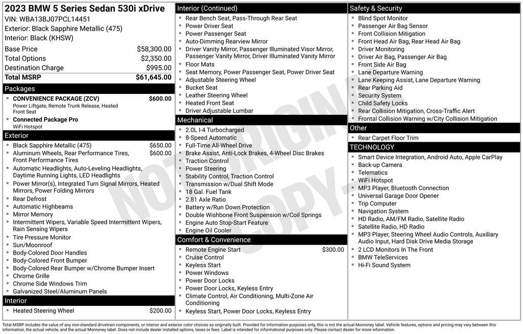 2023 BMW 5 Series 530i xDrive