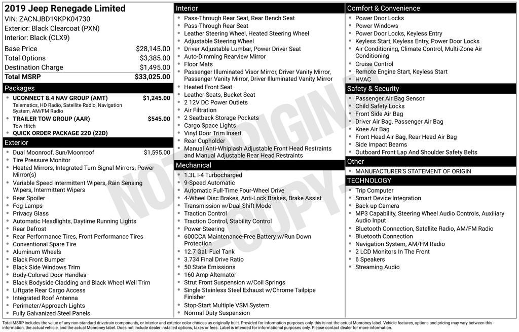 2019 Jeep Renegade Limited