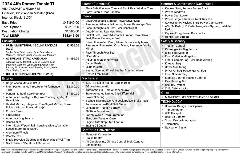 2024 Alfa Romeo Tonale Ti