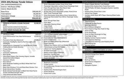 2024 Alfa Romeo Tonale Veloce