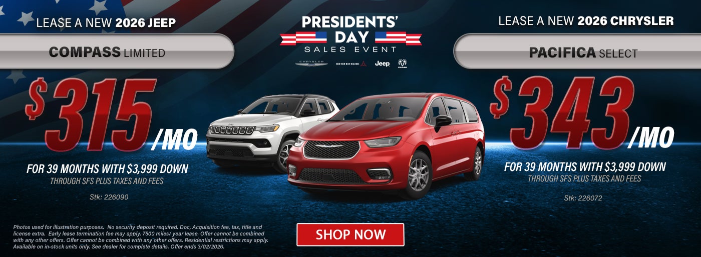 Pacifica and Grand Cherokee